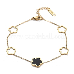 Ion Plating(IP) 304 Stainless Steel Link Bracelets&nbsp;BJEW-P345-11G-03