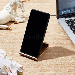 木製携帯電話ホルダー  ユニバーサルポータブル携帯電話スタンドホルダー  キャメル  10x7.35x5.5cm&nbsp;AJEW-WH0270-142B