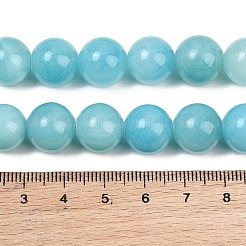 天然馬山翡翠のグラデーションビーズ連  染め  スムーズなラウンド  空色  6~12mm  穴：1~1.4mm  約53個/連  17.32''（44センチメートル）&nbsp;GG-CBA2AE1-A08-L