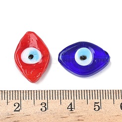 Handmade Eye Evil Lampwork Beads Strands&nbsp;LAMP-G168-07