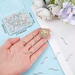 100Pcs Curved Brass Tube Beads&nbsp;KK-BBC0010-72