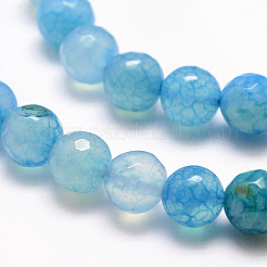 Natural Crackle Agate Bead Strands&nbsp;G-K166-07F-8mm-11A
