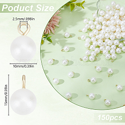 150Pcs Acrylic Pearl Pendants&nbsp;IFIN-HY0001-10