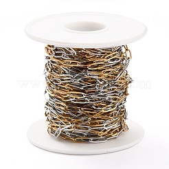 Two Tone 304 Stainless Steel Paperclip Chains&nbsp;CHS-B001-11B