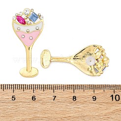 Zinc Alloy Enamel Stud Earrings&nbsp;EJEW-Z088-03G-01