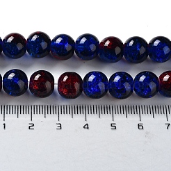 Spray Painted Crackle Glass Beads Strands&nbsp;X-CCG-Q002-10mm-12