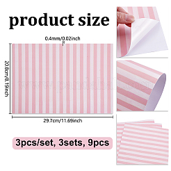 紙粘着ステッカー  長方形  ピンク  297x208x0.4mm&nbsp;DIY-WH0671-342