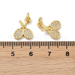 Brass Micro Pave Cubic Zirconia Pendants&nbsp;KK-U073-08G