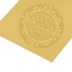プラスチック製の粘着式金箔エンボスステッカー  メダル装飾ステッカー  スター  5x5cm  4pcs /シート&nbsp;DIY-WH0211-016