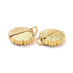 Brass Micro Pave Clear Cubic Zirconia Openable Pendants&nbsp;KK-D004-14G
