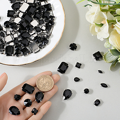 100Pcs 10 Style Horse Eye/Teardrop/Square Sew on Rhinestone&nbsp;RGLA-GF0001-15
