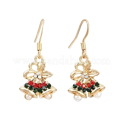 Christmas Theme Alloy Rhinestone Dangle Earrings&nbsp;EJEW-JE06627-03