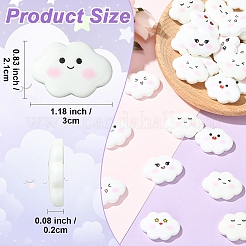 32Pcs 8 Styles Funny Opaque Resin Cabochons&nbsp;RESI-YW0005-94