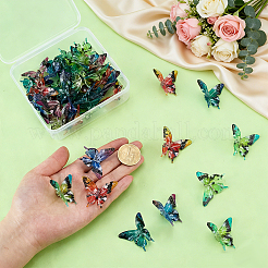 40Pcs Printed Opaque Acrylic Beads&nbsp;MACR-PH0002-16