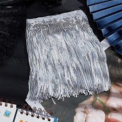 ポリエステルタッセルレーストリム  塩ビプラスチックスパンコール付き  ゲインボロ  8-1/4インチ（210mm）  約5.00ヤード（4.57m）/連  1連/袋&nbsp;OCOR-OC0001-10