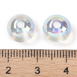 メッキアクリルビーズ  ラウンド  クリアAB  10x9mm  穴：2mm&nbsp;OACR-S145-09