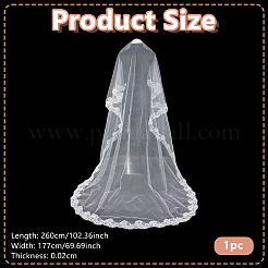 Cloth Mesh Bridal Veils&nbsp;OHAR-WH0033-016B