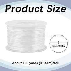 1 Roll Round Nylon Satin Rattail Cords&nbsp;NWIR-SC0001-04
