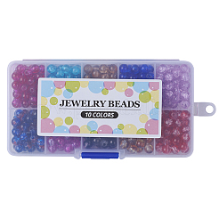 Round Transparent Crackle Glass Beads&nbsp;CCG-X0008-01-6mm