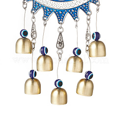 Handmade Lampwork Evil Eye Wind Chines&nbsp;HJEW-C001-08