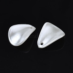 ABSプラスチックパール調ペンダント  ティアドロップ  乳白色  17.5x12.5x1.5mm  穴：1.5mm  約1690個/500g&nbsp;KY-T023-017
