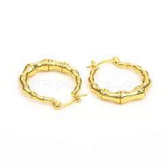 Brass Hoop Earrings&nbsp;EJEW-F250-08-G