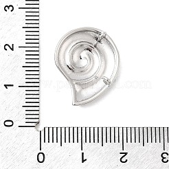 真鍮チャーム  巻き貝の形をしたチャーム  プラチナメッキ  20.5x16x5mm  穴：1.2mm&nbsp;KK-A277-25P