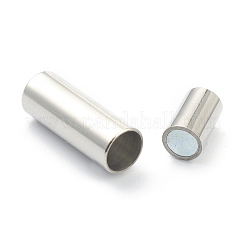 変色しにくい304ステンレススチール製のマグネット留め具と接着端  コラム  ステンレス鋼色  16x6mm  穴：4mm&nbsp;STAS-O148-06B