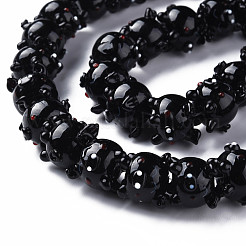Handmade Bumpy Lampwork Beads Strands&nbsp;LAMP-T007-17B
