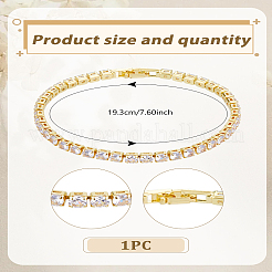 1Pc Brass Rhinestone Cup Chains Bracelets for Women&nbsp;BJEW-LP0015-19G