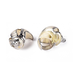 Electroplate Natural Sea Shell Pendants&nbsp;SSHEL-Q100-03P