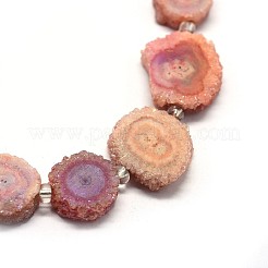 Natural Druzy Quartz Crystal Beads Strands&nbsp;G-F582-A10