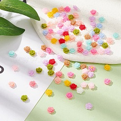 オペーク樹脂カボション  花  ミックスカラー  5.5x3mm  約100個/袋&nbsp;RESI-CJC0012-26J