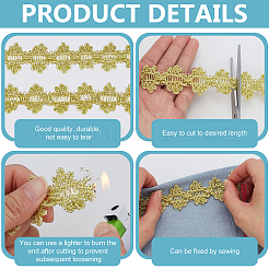 Polyester Wavy Lace Ribbon&nbsp;OCOR-WH0082-365A