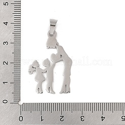Non-Tarnish Mother's Day 304 Stainless Steel Pendants&nbsp;STAS-U002-08P