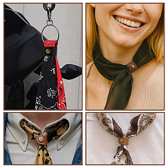 10Pcs Imitation Leather with Iron Scarf Clips&nbsp;AJEW-PH0008-73B