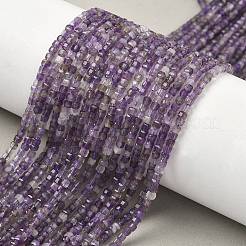 Faceted Natural Amethyst Beads Strands&nbsp;G-RM250101-E21