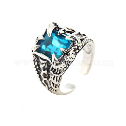 Alloy Rhinestone Cuff Rings for Men&nbsp;FS-WG503BD-03