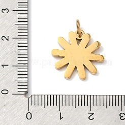 304ステンレススチールエナメルペンダント  ゴールドカラー  太陽のチャーム  17.5x17.5x2mm  丸カン：6x1ミリ  内径：3.5mm&nbsp;STAS-Z189-11G-02