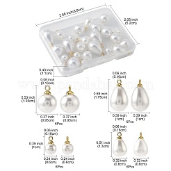 24Pcs 4 Styles ABS Plastic Imitation Pearl Charms&nbsp;KK-FS0001-79