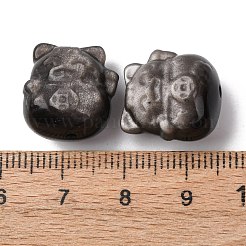 Natural Silver Obsidian Carved Beads&nbsp;G-A310-03