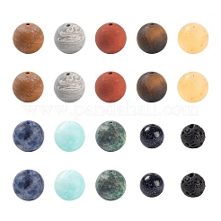 232Pcs 10 Style Natural & Synthetic Gemstone Round Beads&nbsp;G-LS0002-17