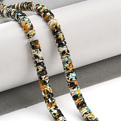 ベーキングペイント合成ターコイズビーズ連売り  エナメル  ディスク  ブラック  6~6.5x2.5mm  穴：1~1.2mm  約133~134個/連  14.57''（37センチメートル）&nbsp;G-H060-02B-11