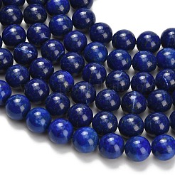 天然石ラピスラズリビーズ連売り  ラウンド  ラウンド  10.5mm  穴：1mm  約39個/連  15.63インチ（39.7cm）&nbsp;G-L642-B05-10mm