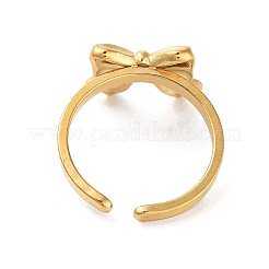 304 Stainless Steel Open Cuff Rings for Women&nbsp;RJEW-Z044-02G-01