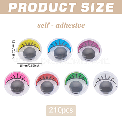 210Pcs 7 Colors Resin Doll Craft Eye&nbsp;DOLL-ME0001-03