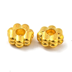 合金ビーズ  鉛フリー＆カドミウムフリー  花  ゴールドカラー  7.5x8x4mm  穴：2.7mm  約1428個/1000g&nbsp;PALLOY-F307-02G