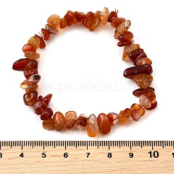 Natural Carnelian Beads Stretch Bracelets for Men Women&nbsp;BJEW-C105-01B