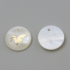 Freshwater Shell Pendants&nbsp;LS-SHEL-Q010-004G
