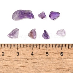 天然アメジストチップビーズ  穴なし/ドリルなし  5~18x5~8x2~6mm  約5000個/1000g&nbsp;G-Q193-02A